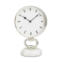 Silver Clock With Marble Base 10in