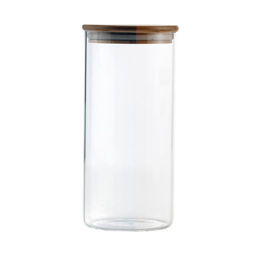 [165947-TT] Borosilicate Glass Jar with Bamboo Lid 49.25oz