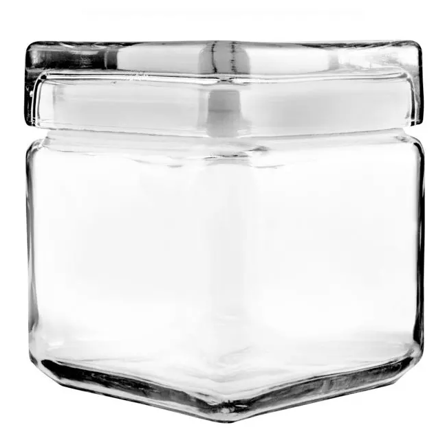 Anchor Hocking Stackable Jar with Glass Lid 1qt