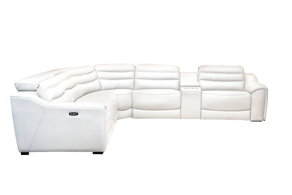 Archer 6 Piece Reclining Sectional Cream