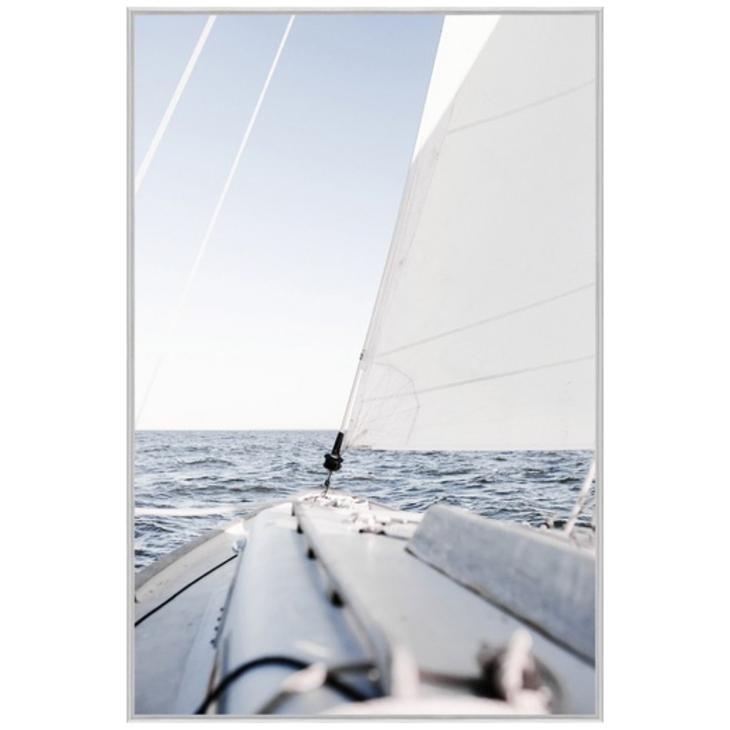 Sailboat II Print on Tempered Glass 24WX36H
