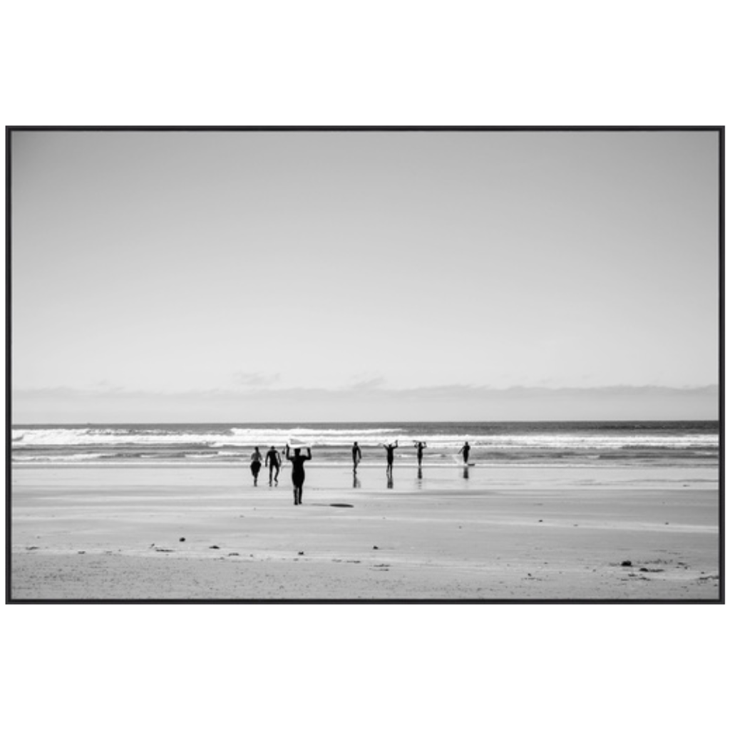 Surfers III Print on Tempered Glass 48WX32H