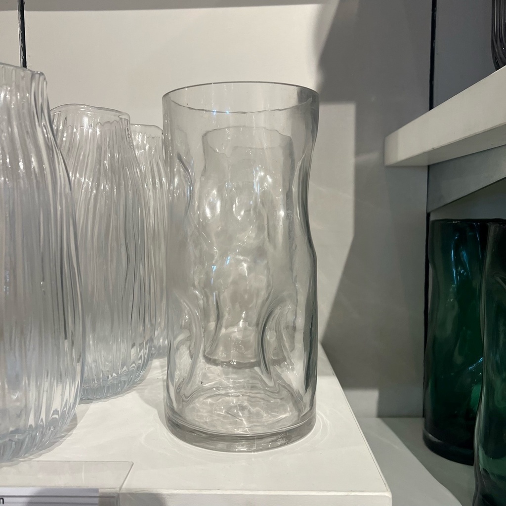 Clear Water Vase 10in