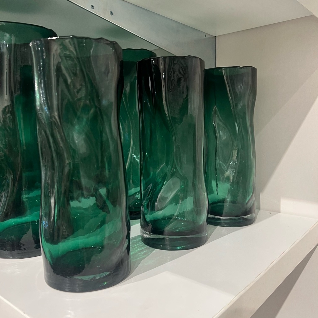Green Water Vase 10in