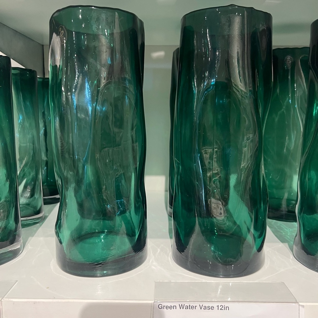 Green Water Vase 12in