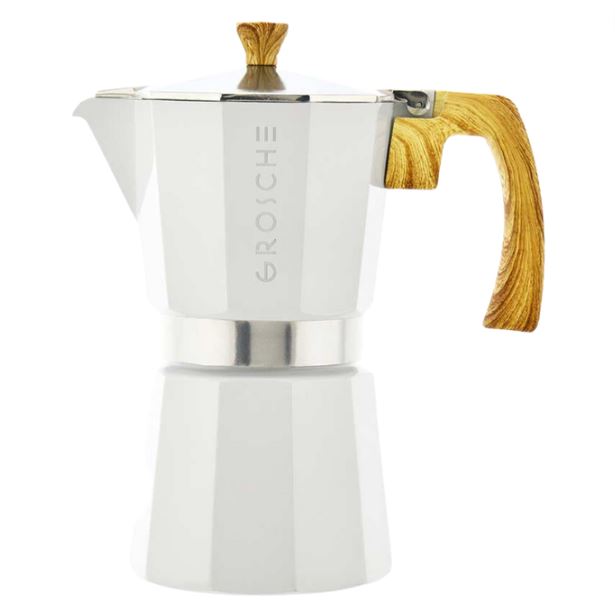 Grosche Stovetop Espresso Coffee Maker Milano White 6 Cup