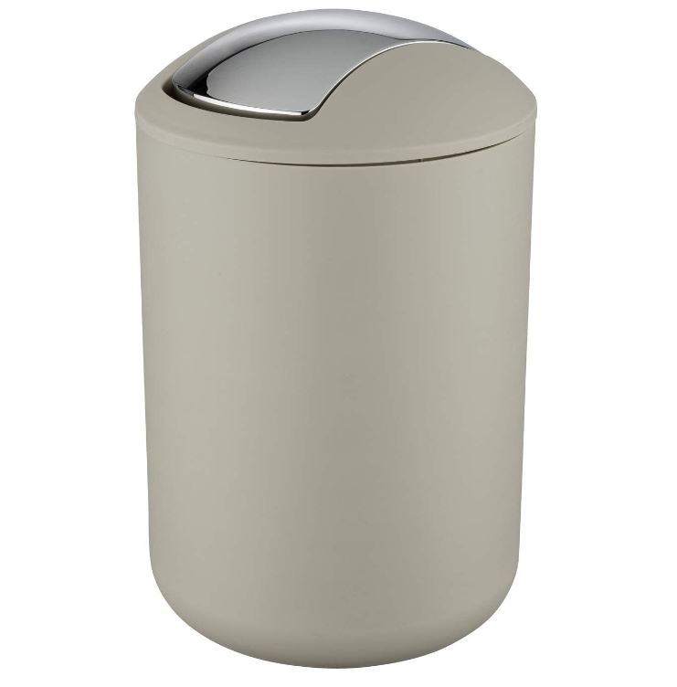 Brasil Swing Cover Bin 6L Taupe