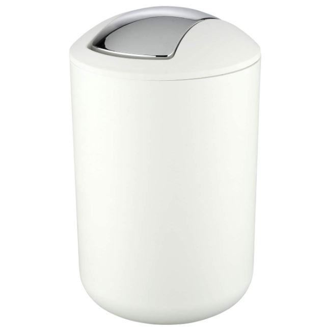 Brasil Swing Cover Bin 6L White