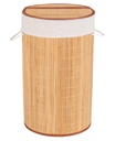 Natural Bamboo Round Laundry Bin