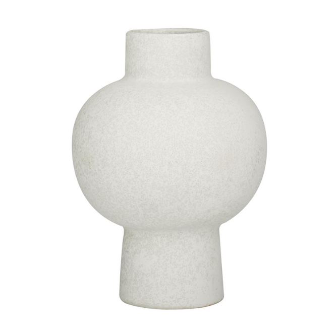 White Ceramic Vase 12in