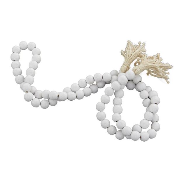 White Bead Garland 80in