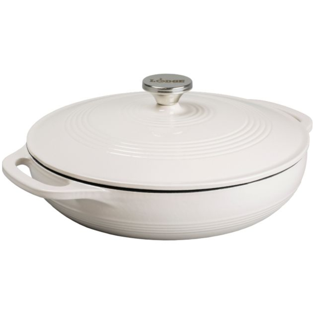 Lodge Enameled Casserole Dish Oyster 3.6QT