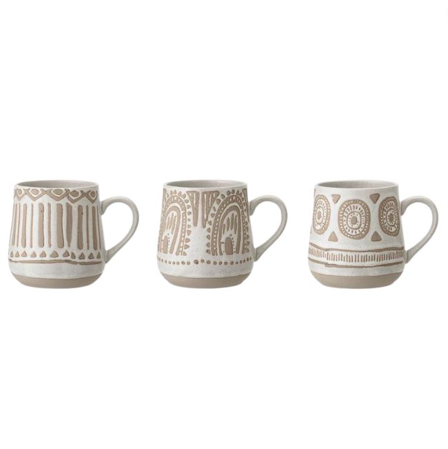 Decorative Stoneware Mug