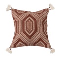Embroidered Pillow w/ Tassels 18in