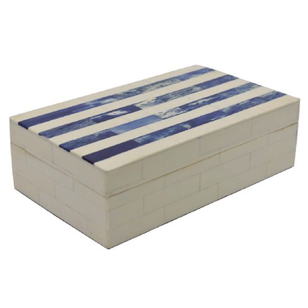 Decorative Striped Wooden Box