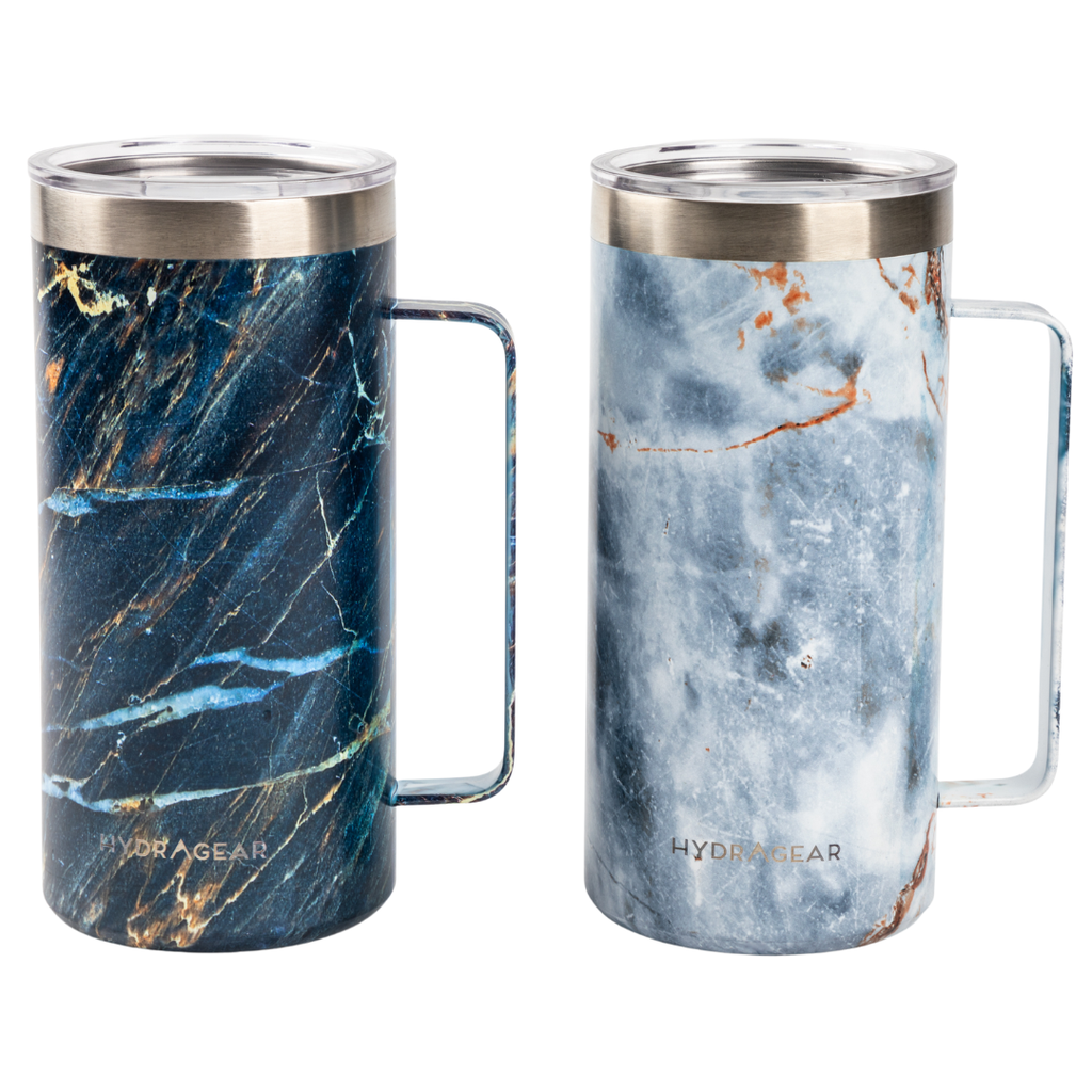 Core Home Tumbler with Handles Marble Finish 25oz