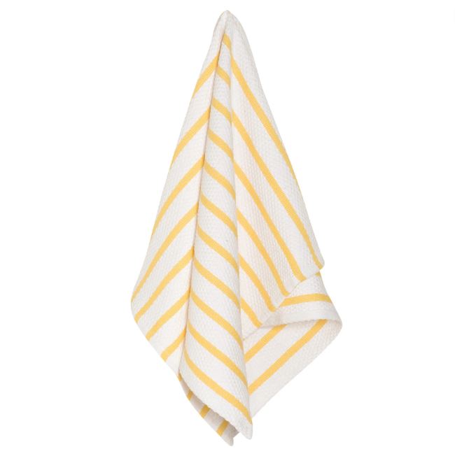 Basketweave Kitchen Towel Lemon