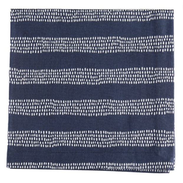 Wavy Dots Blue Napkin