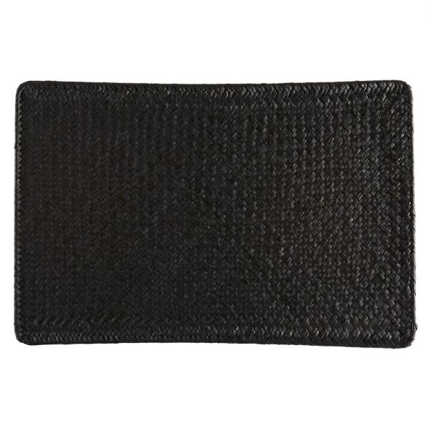 Natural Weave Black Placemat