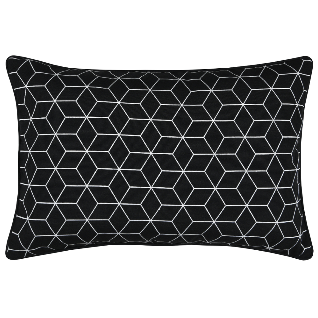 Lausa Black Pillow 16x24in