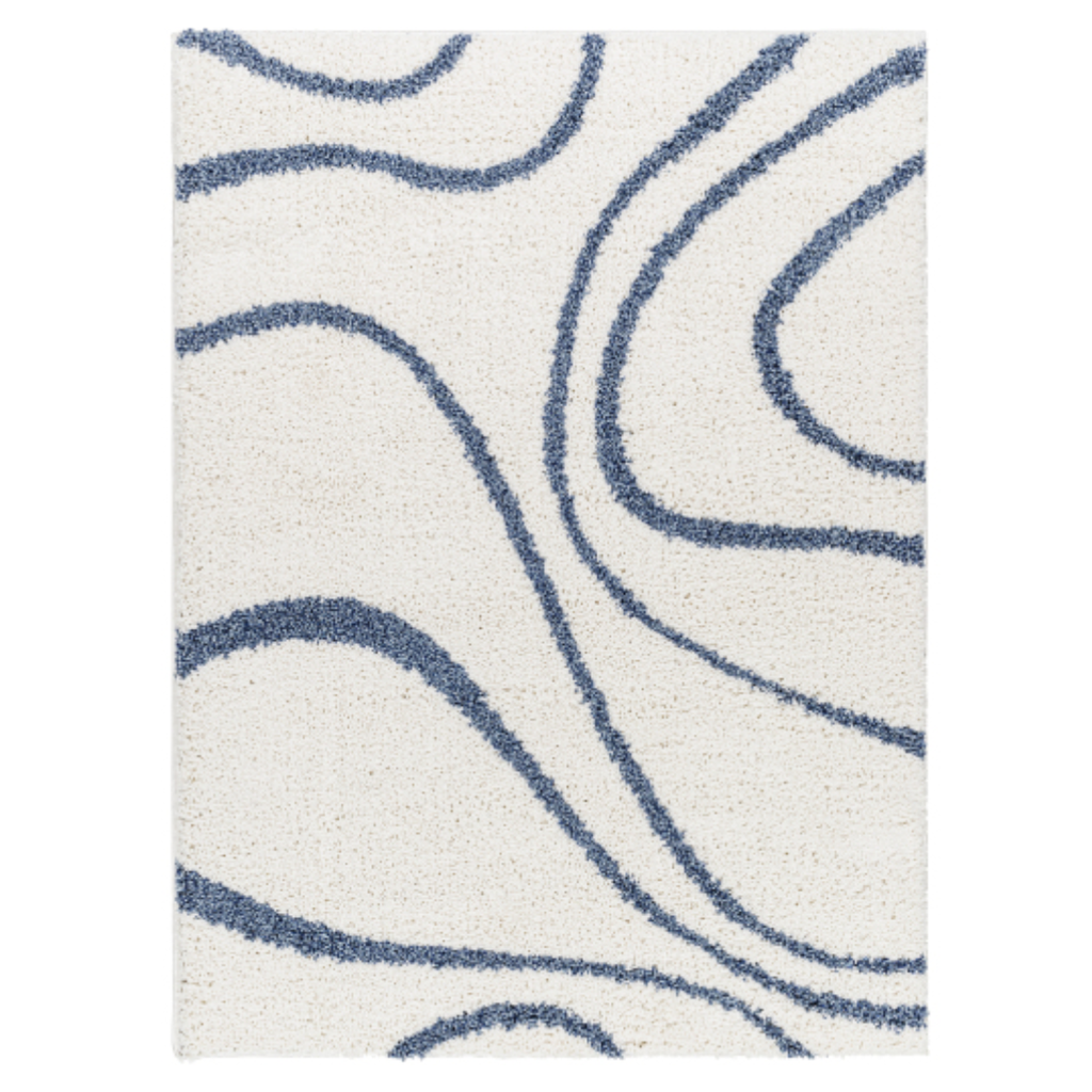Birmingham Blue Swirl Rug 5x7