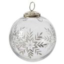 Silver Snow Ornament 4in