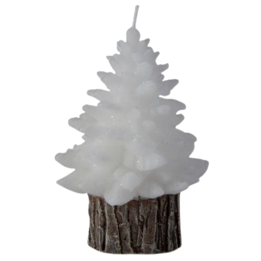Spruce Rustic Tree Candle Sm
