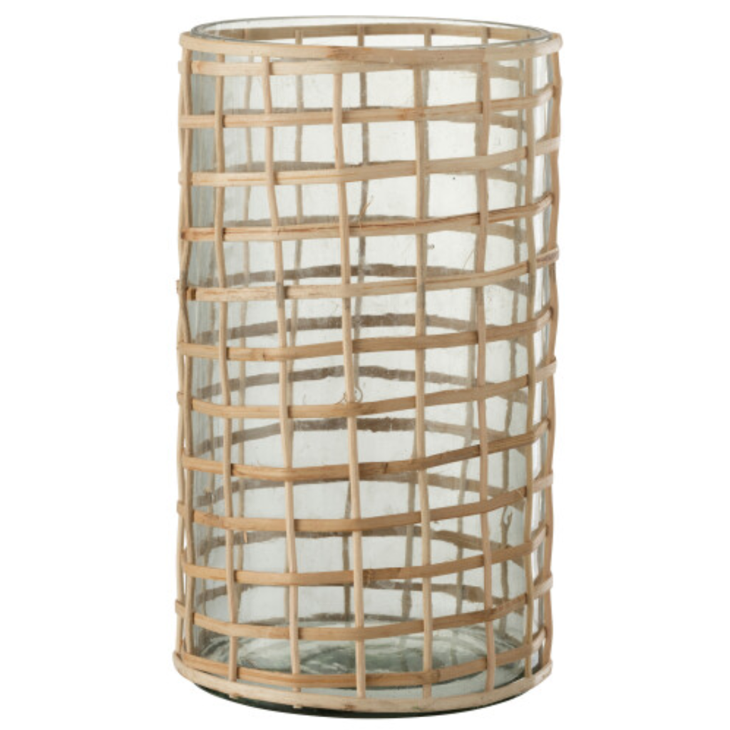 Violet Glass Hurricane Large