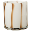 Striped Glass Hurricane 7in