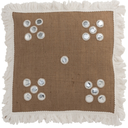 Jewelled Jute Pillow 18in