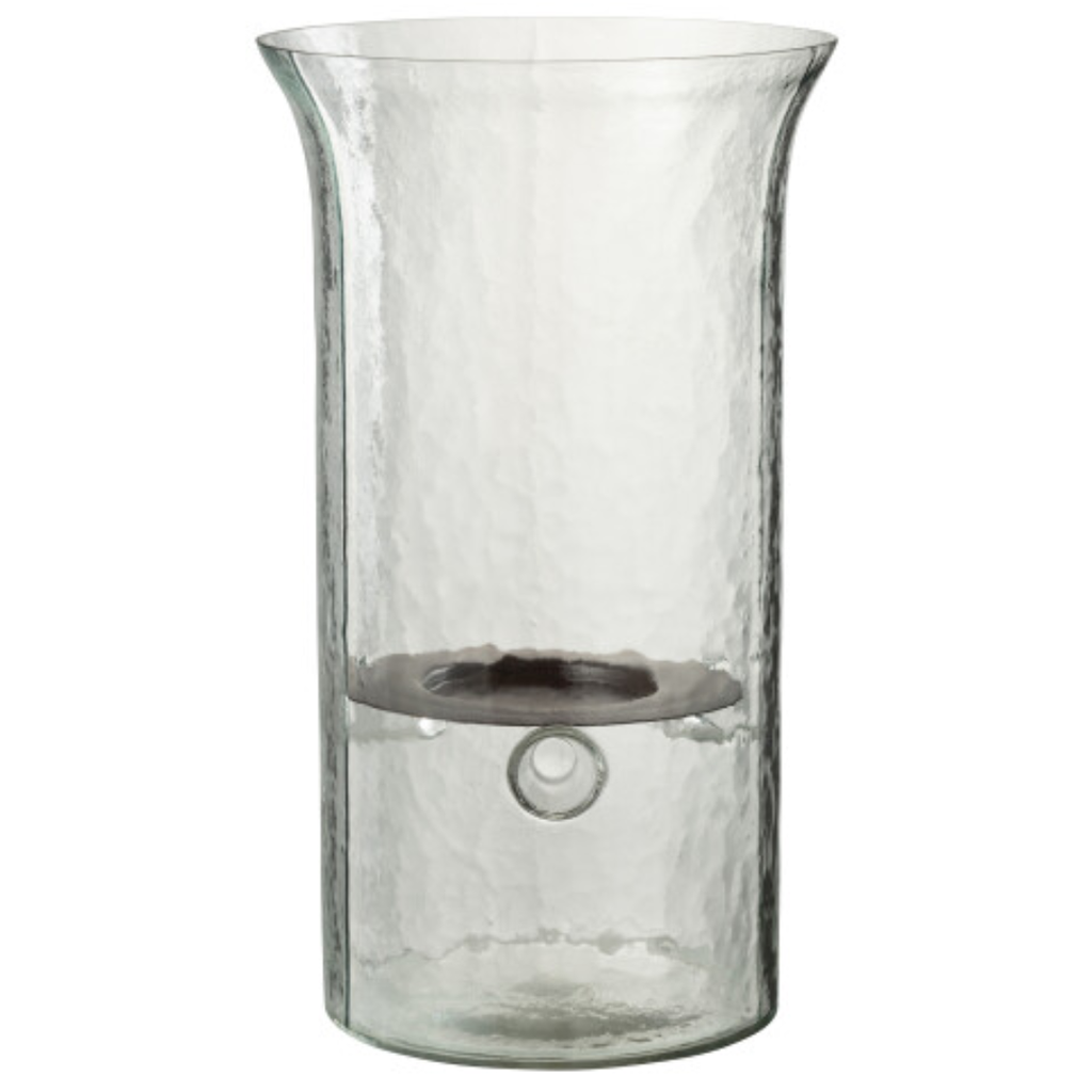 Blurred Glass Candleholder 13in