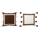 Brown Tassel Pillow Assorted 20in