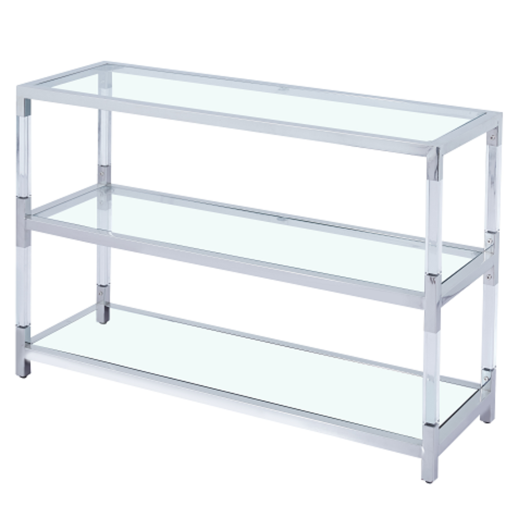 Acrylic and Glass Console Table
