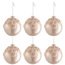 Shell Pink Glass Ornament 3in