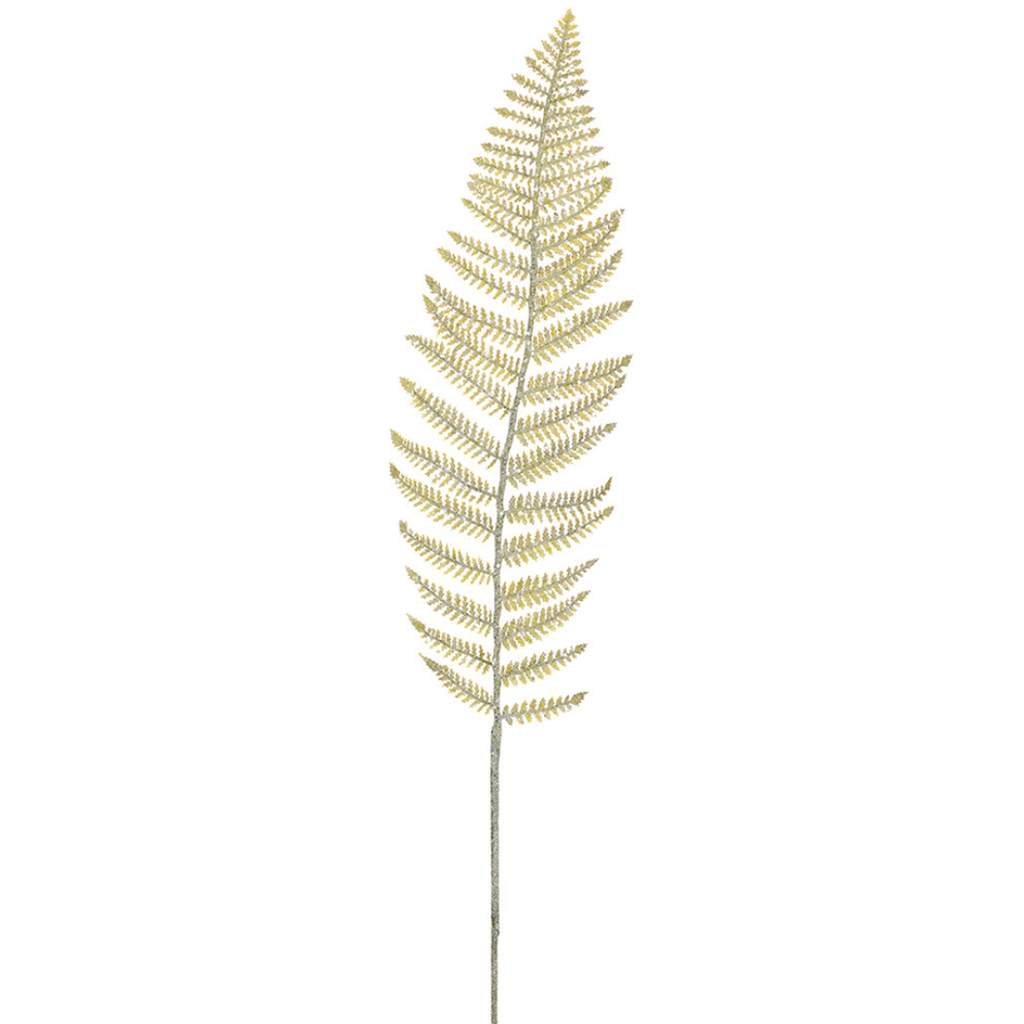 Glittered Frond Fern Spray 40in
