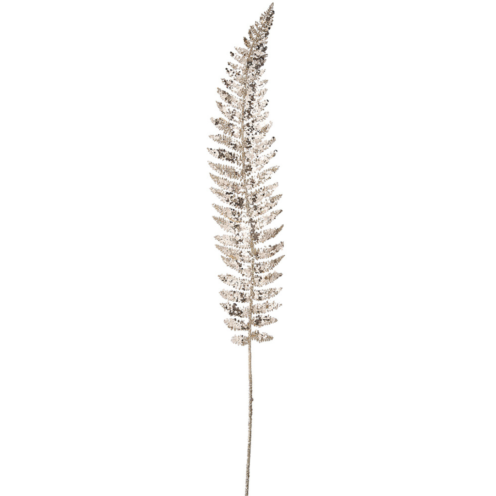 Glittered Fern Spray Champagne 39in