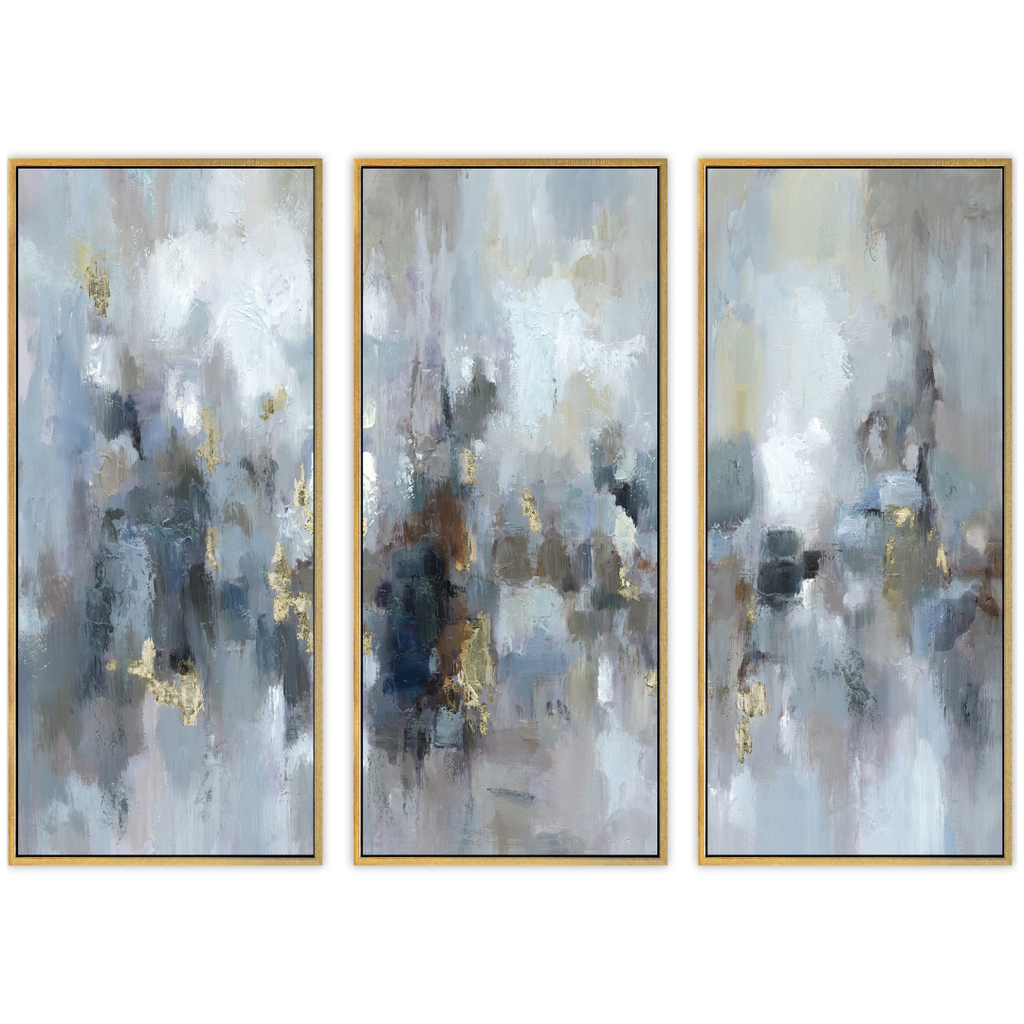 New Beginnings Tryptic Framed Canvas 16x36in
