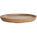 Mango Wood Lazy Susan w/ Scalloped Edge, Natural