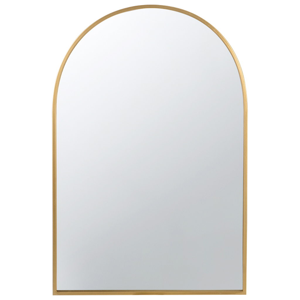 Celine Gold Arch Wall Mirror 24x36in