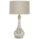 Silver Glass Table Lamp with Faux Mercury Finish 28in
