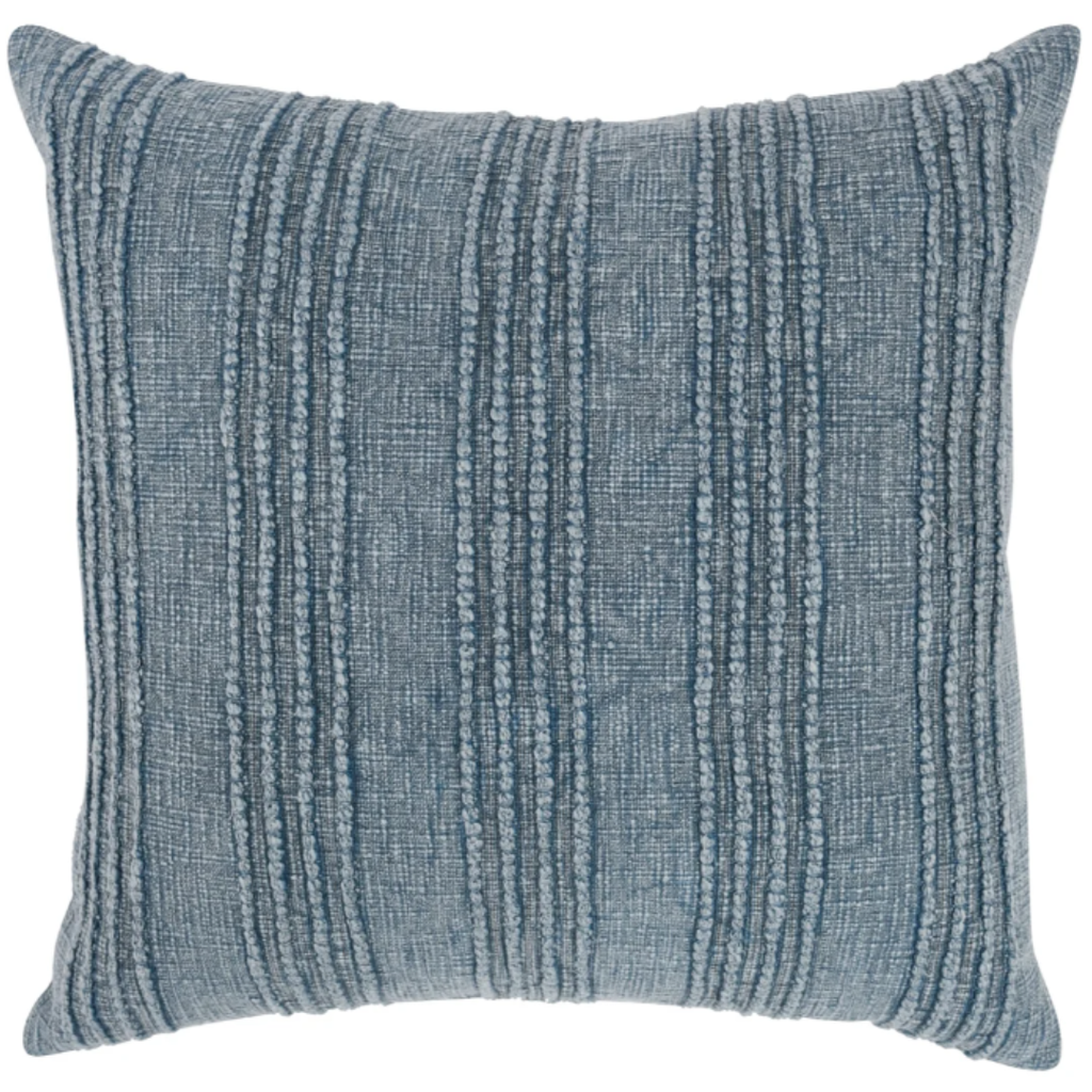 Gratitude Sea Fog Blue Pillow 22in
