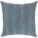 Gratitude Sea Fog Blue Pillow 22in
