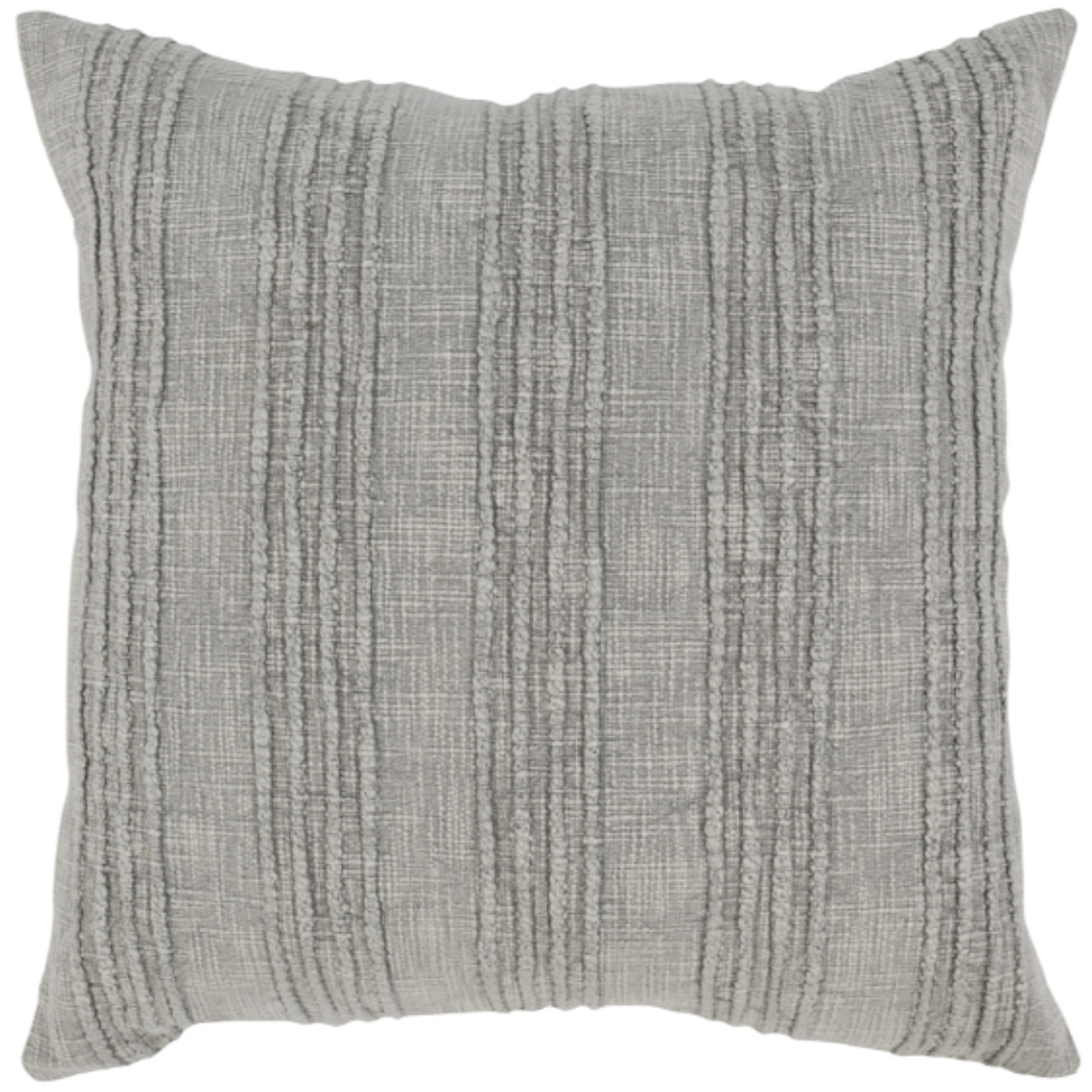 Gratitude Gray Pillow 22in