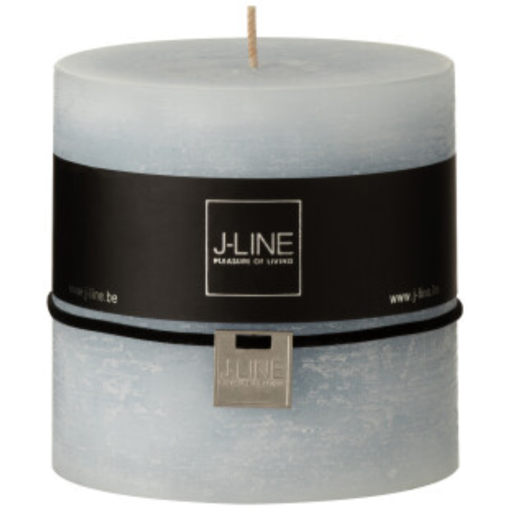 Light Blue Pillar Candle 4x4in