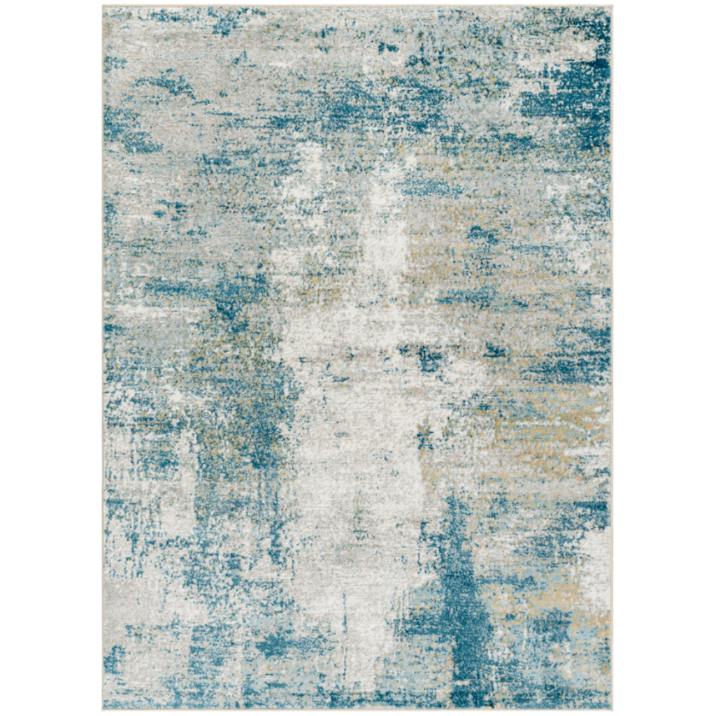 San Francisco Blue Abstract Rug 5x7