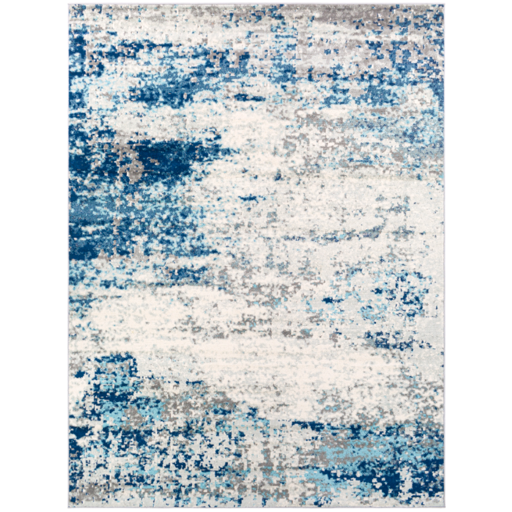 Chester Aqua Abstract Rug 6x9