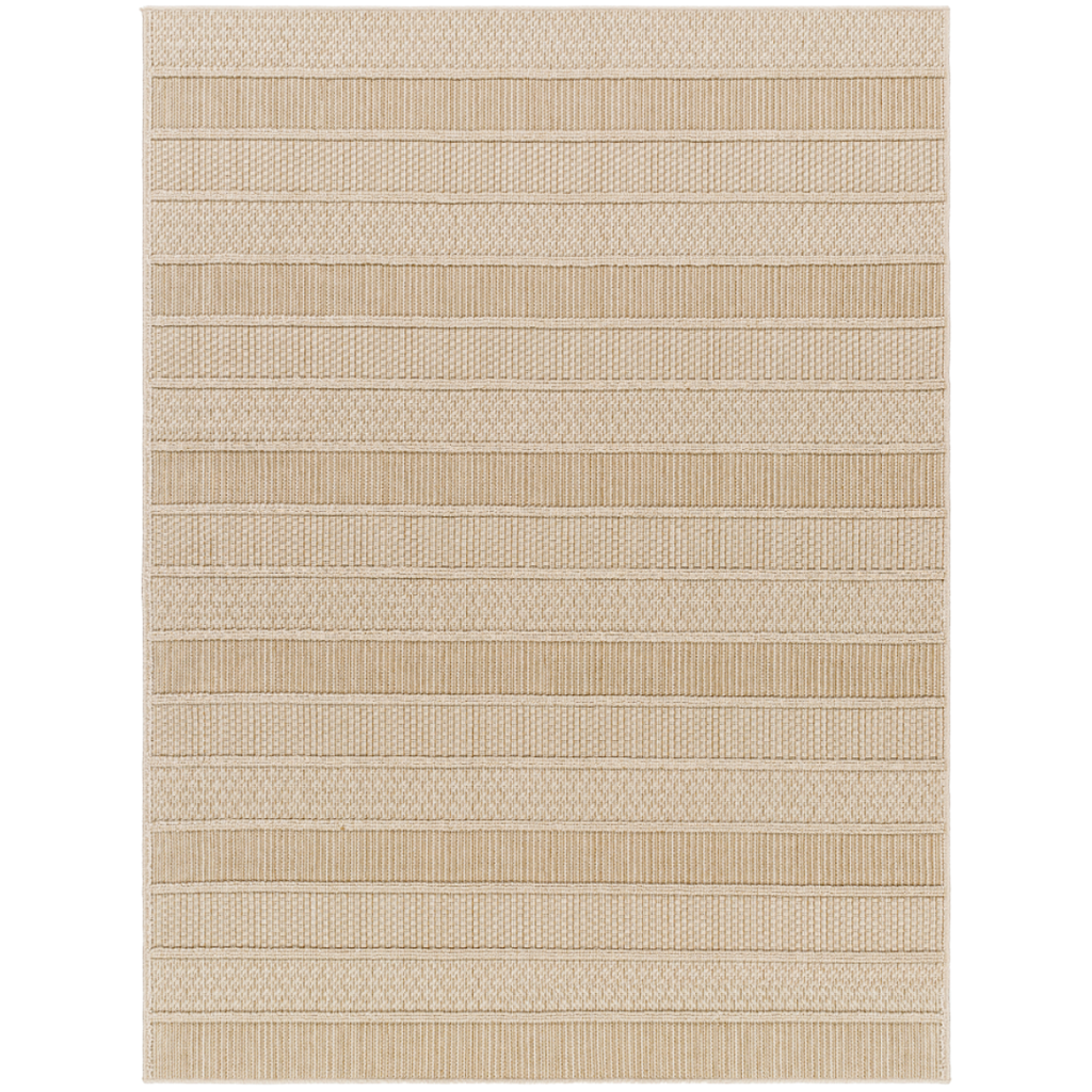 Rockport Tan Indoor Outdoor Rug 5x7
