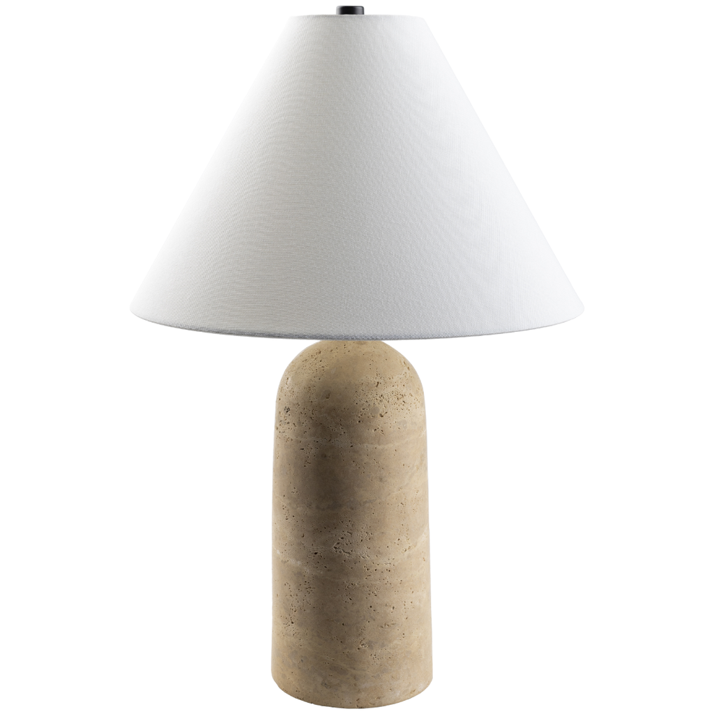 Agate Travertine Table Lamp 24in