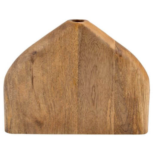 [168648-TT] Tapered Wood Vase Brown 13in