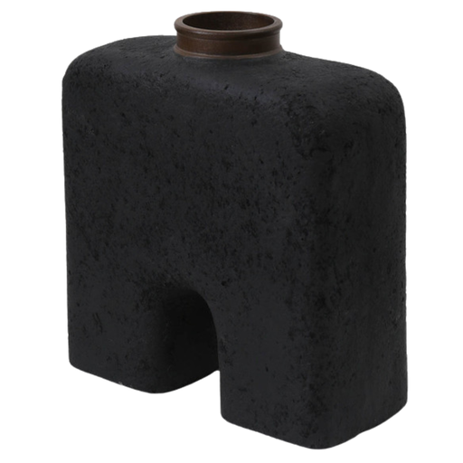 [168659-TT] Ecomix Abstract Vase Black 13in